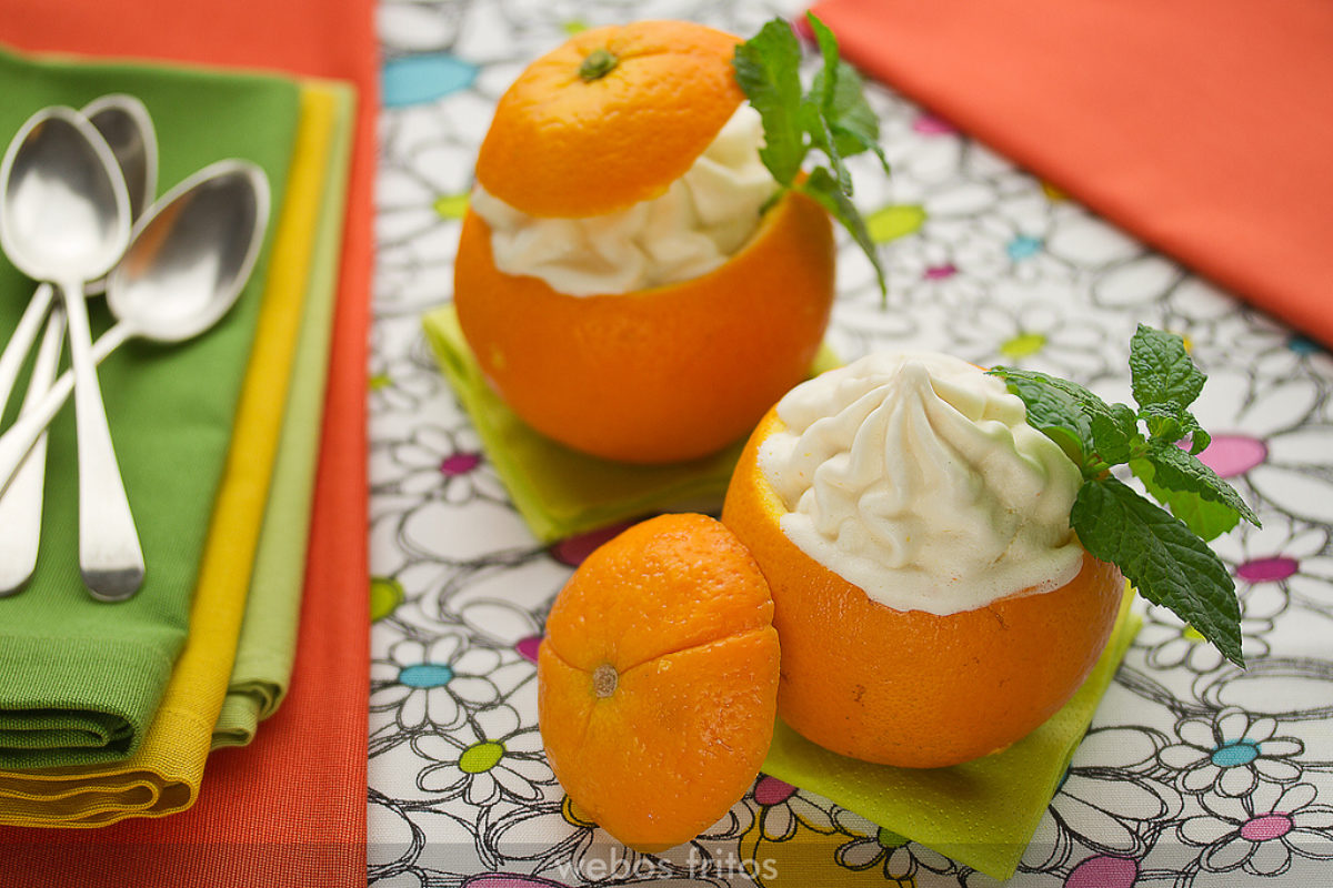 Mousse helado de naranja