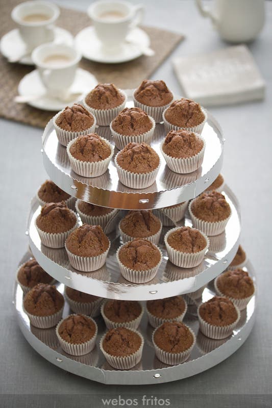 Mini magdalenas de chocolate