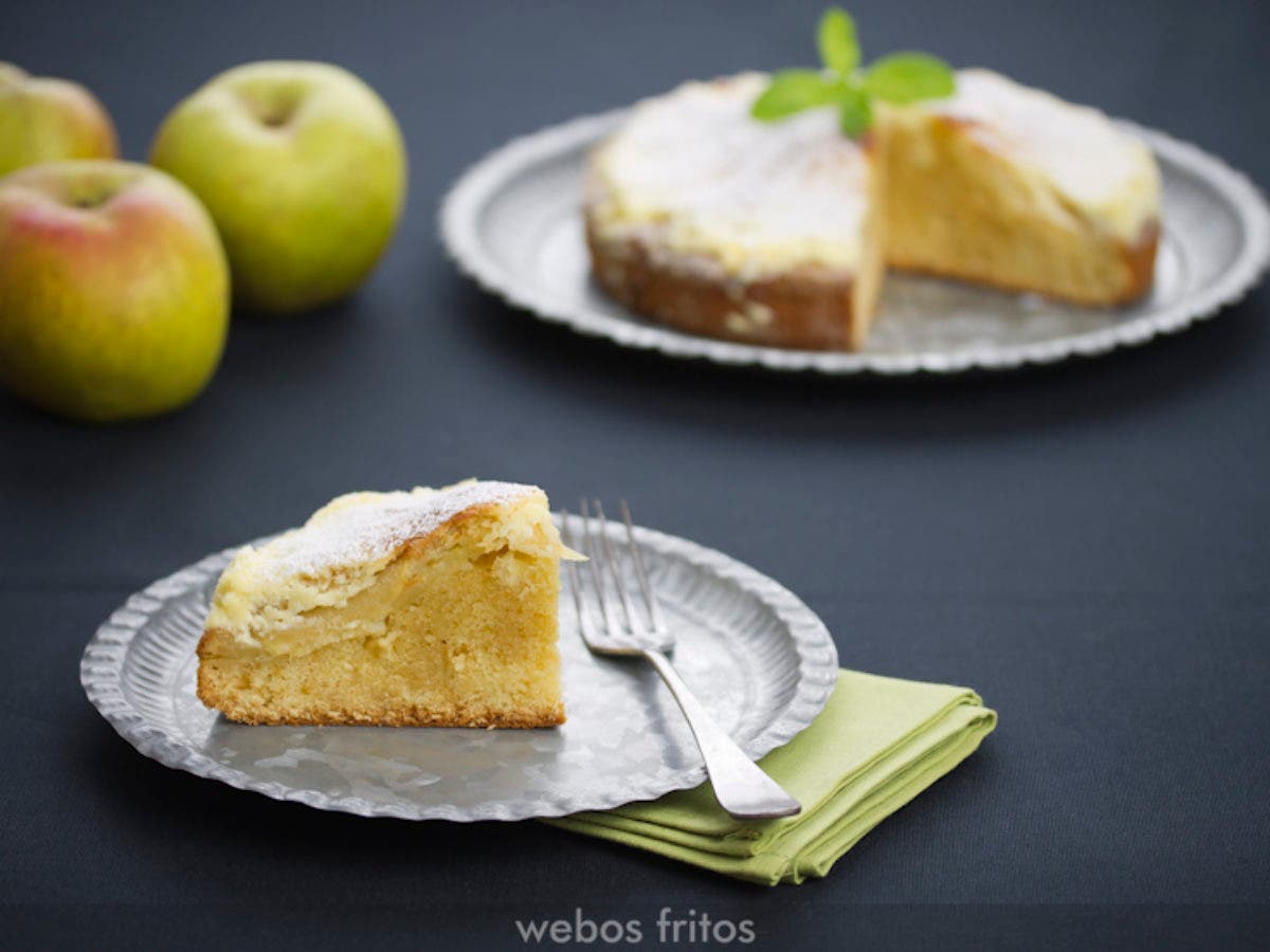 Pastel de manzana y queso