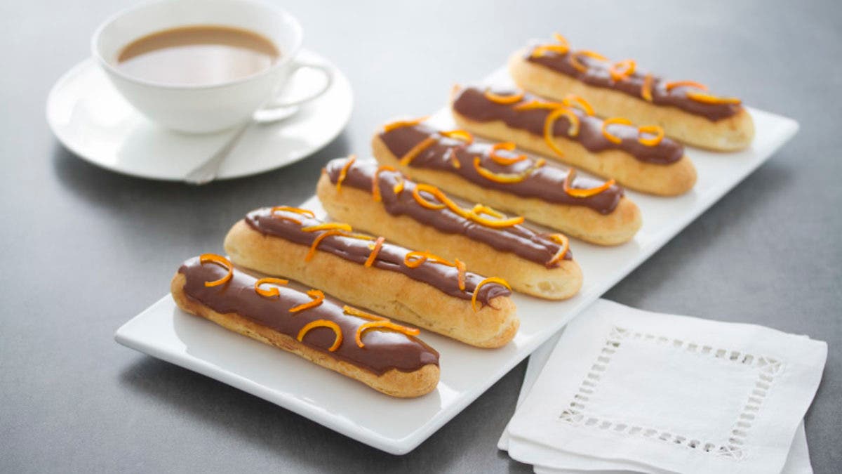 Éclairs de mandarina, serán un hito en tu curriculum en cocina