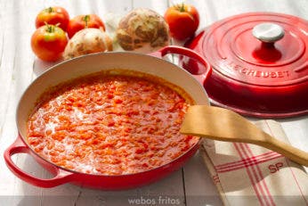 Fritada de tomate y cebolla