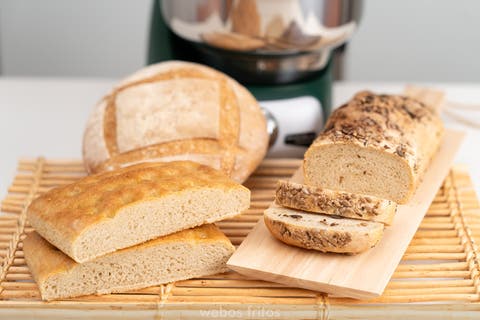 Tres recetas de pan con la misma masa en amasadora Ankarsrum