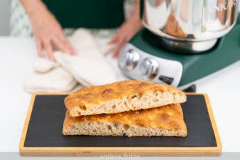 Focaccia en la amasadora Ankarsrum